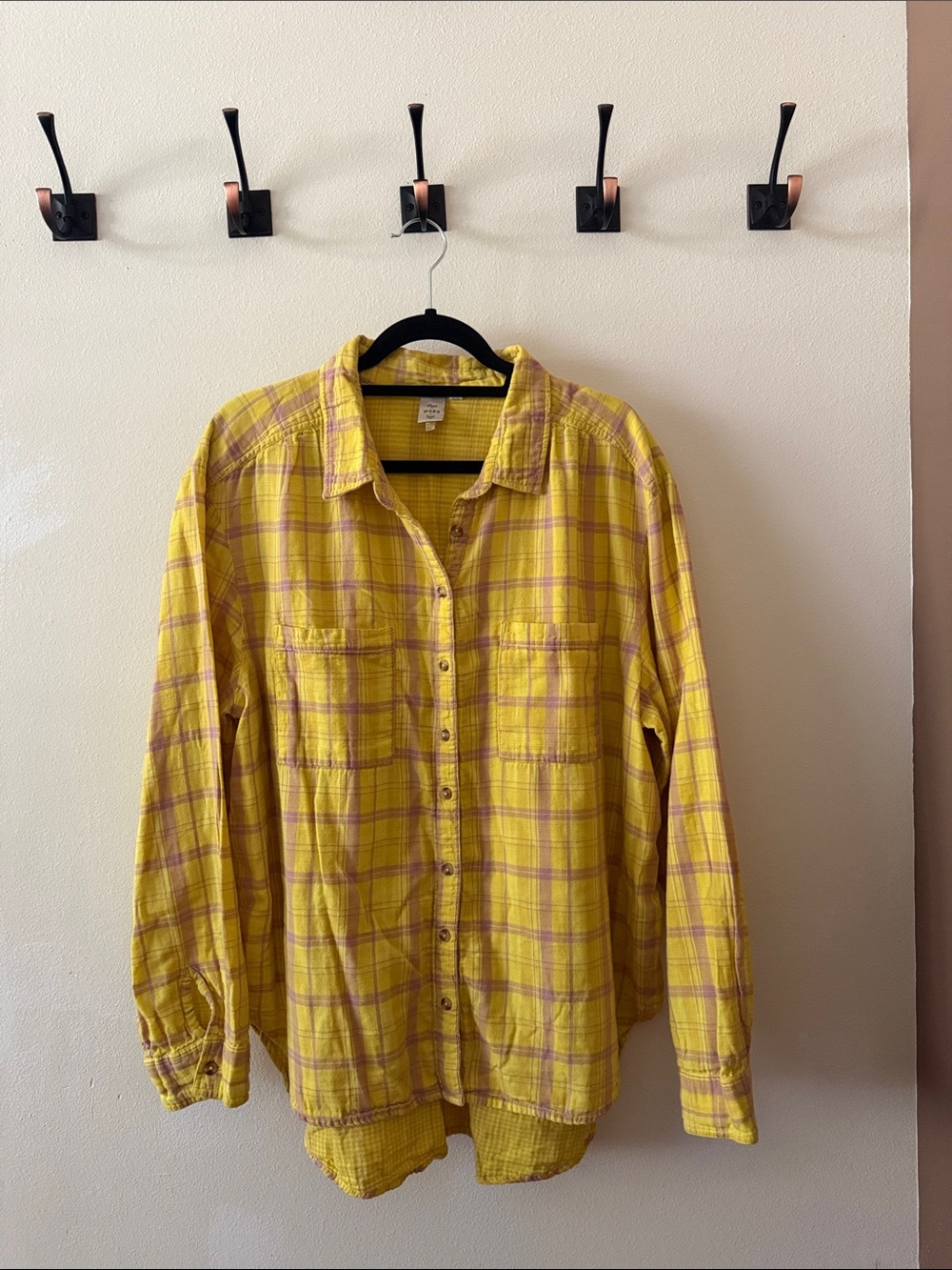 ANTHRO Seen Worn Kept plaid button down